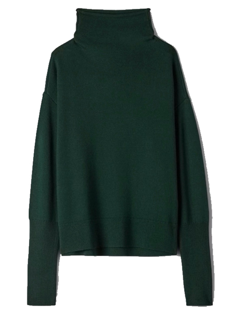 ARITZIA Wilfred Cyprie, Green Mockneck Sweater - Merino Wool